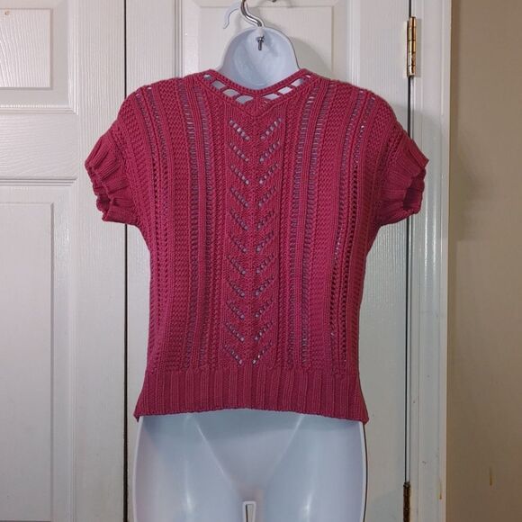 American Eagle Outfitters crochet button front cardigan Sz M - Picture 4 of 5
